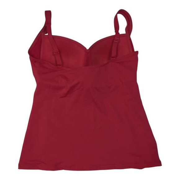 Sea Level Swim Australia Tankini Top Eco Twist Front Red Convertible Women US 10 - Picture 2 of 11